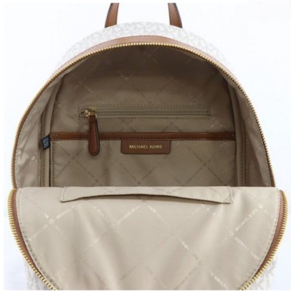 MICHAEL KORS Kenly Medium Backpack Signature Vanilla Bag - Picture 5 of 10